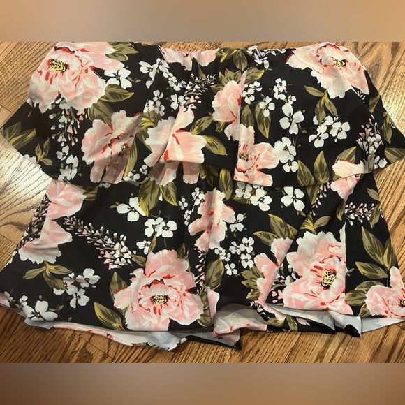 Kona Sol Strapless Floral swim top size Large - Picture 1 of 4